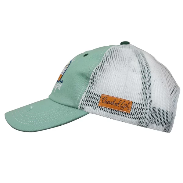 Christian Womens Cherished Girl "Happy Camper" Cap - Image 2