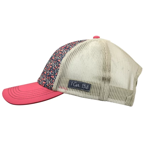 Christian Cherished Girl "Love Never Fails Floral" Womens Cap - Image 2