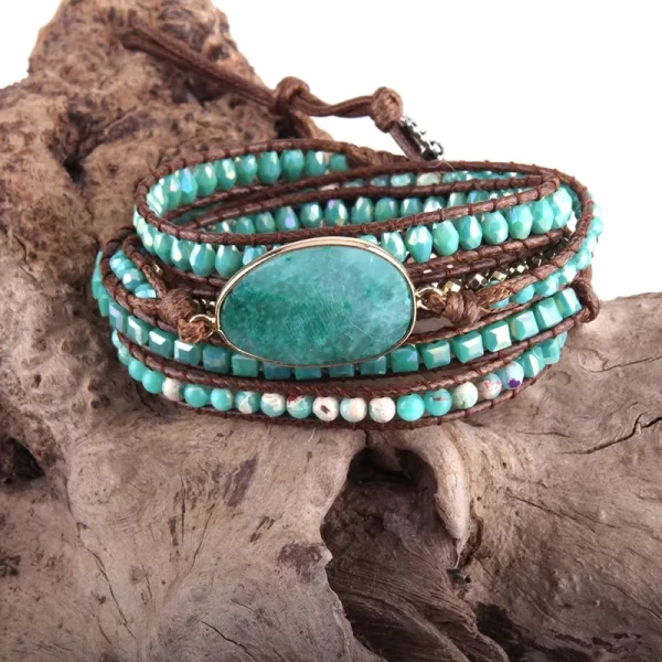 Boho Wrap Bracelet: Turquoise