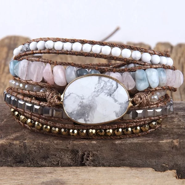 Boho Wrap Bracelet: Soft Tones