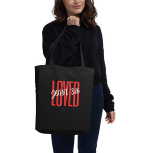 John 3:16 Loved Christian Tote Faith Bible Verse Bag for women