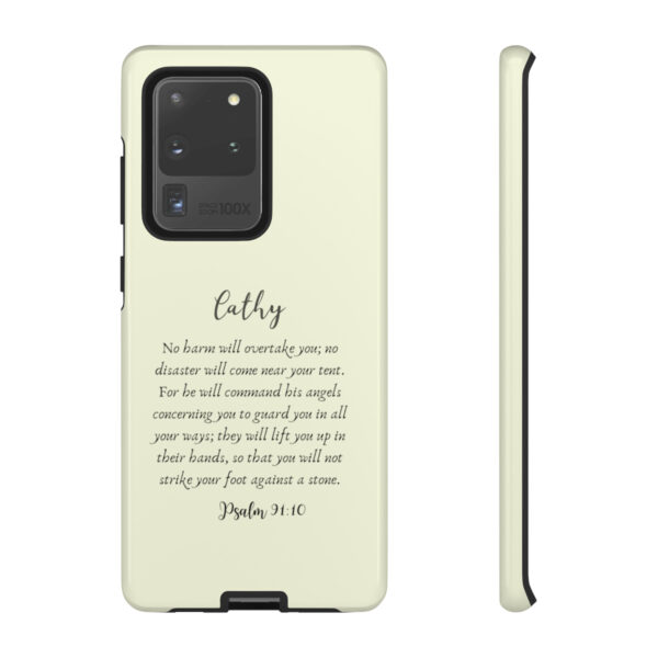 Personalized Christian Bible Verse Psalm 91:10-12 Name Tough Phone Case iPhone Samsung Galaxy Google Accessory Gift Faith Religious - Image 30