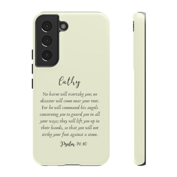 Personalized Christian Bible Verse Psalm 91:10-12 Name Tough Phone Case iPhone Samsung Galaxy Google Accessory Gift Faith Religious - Image 86