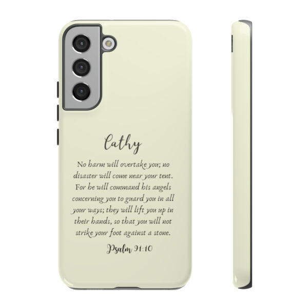 Personalized Christian Bible Verse Psalm 91:10-12 Name Tough Phone Case iPhone Samsung Galaxy Google Accessory Gift Faith Religious - Image 90